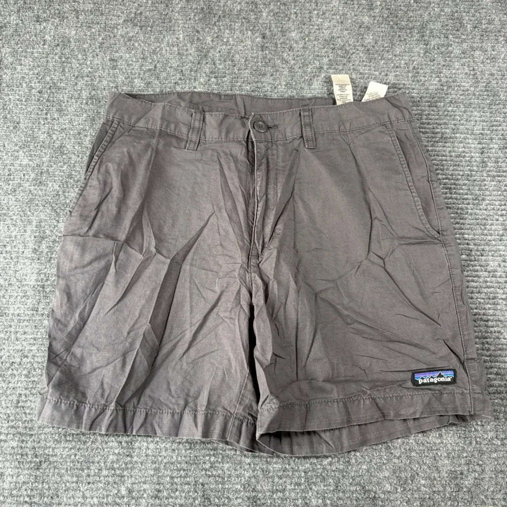 Patagonia Mens 32 Stand Up Shorts Forge Grey Organic Cotton Canvas Hiking